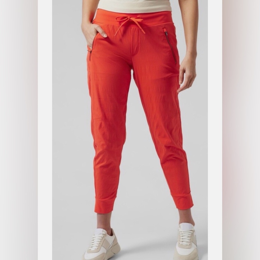 Athleta Trekkie North Jogger Sz 4 Coral Orange 4